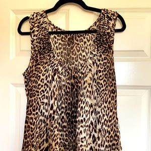 Elie Tahari Sleeveless Animal Print Top